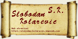 Slobodan Kolarević vizit kartica